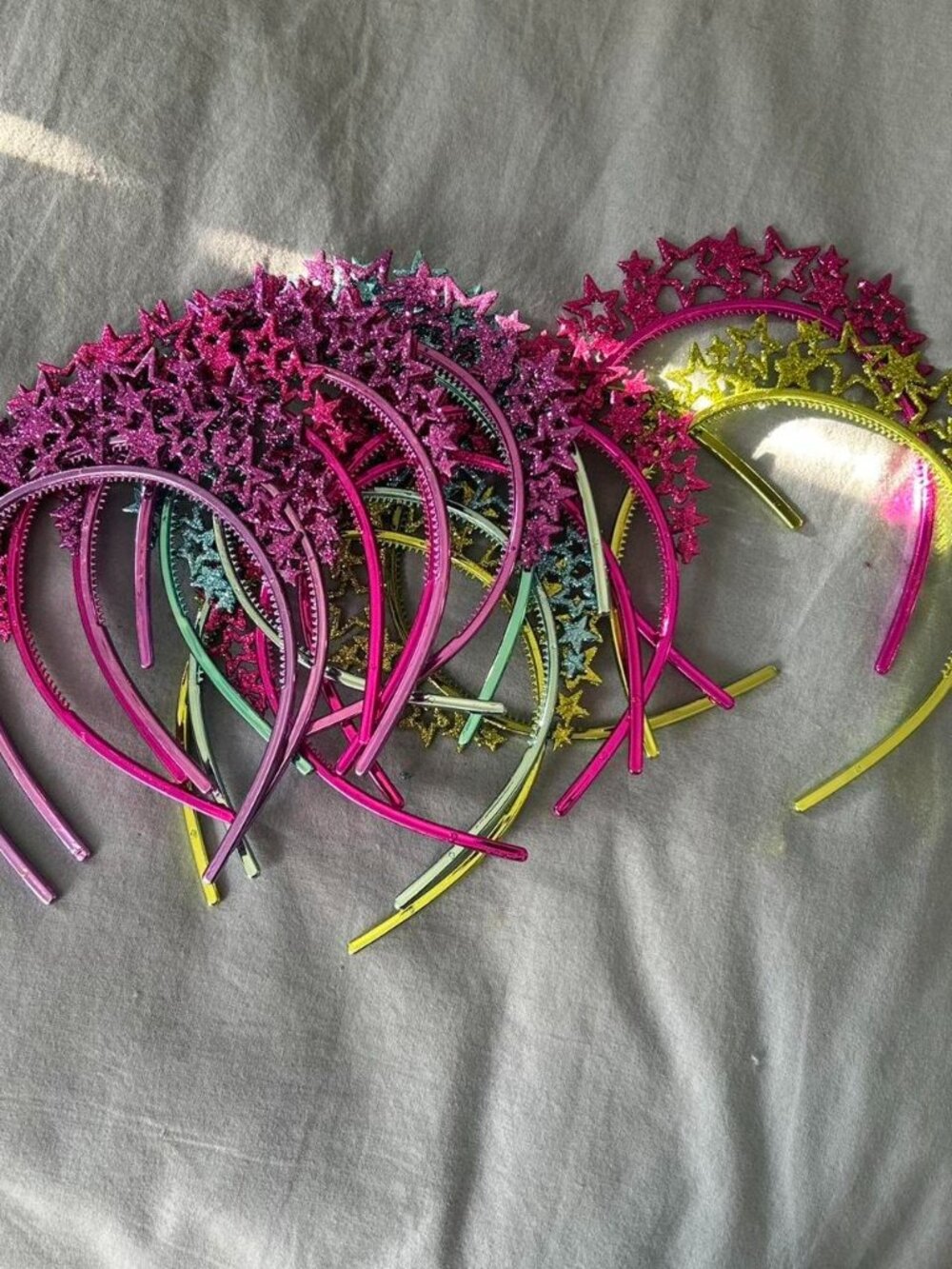 15 Kids Sized Star Sparkly Headbands